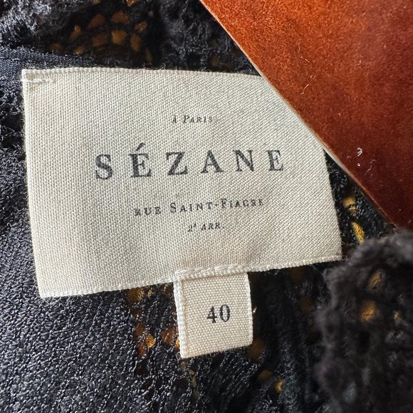 Sézane Bacall blouse in black ~ size 40, pre-owned! - Picture 6 of 12
